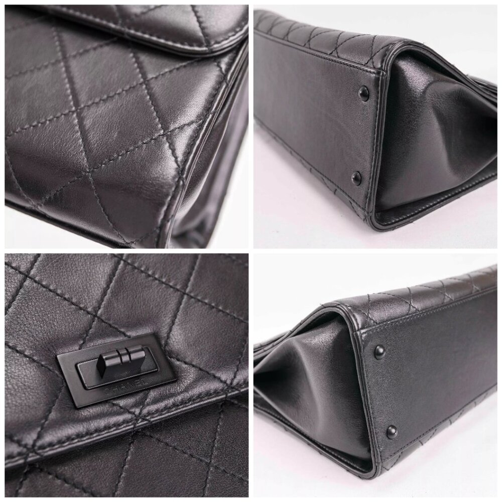 Authentic CHANEL 2.55 Vintage Black Quilted Leather 2.55 handbag - Picture 9 of 15